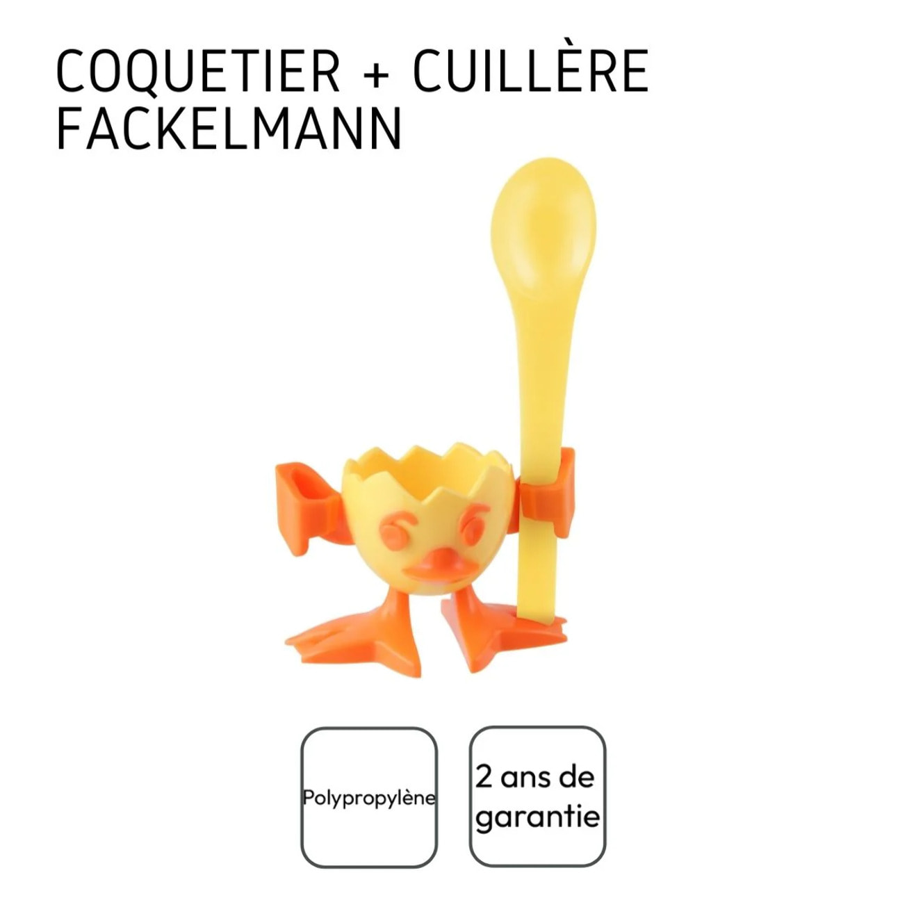 Coquetier avec cuillère Fackelmann Colors Edition