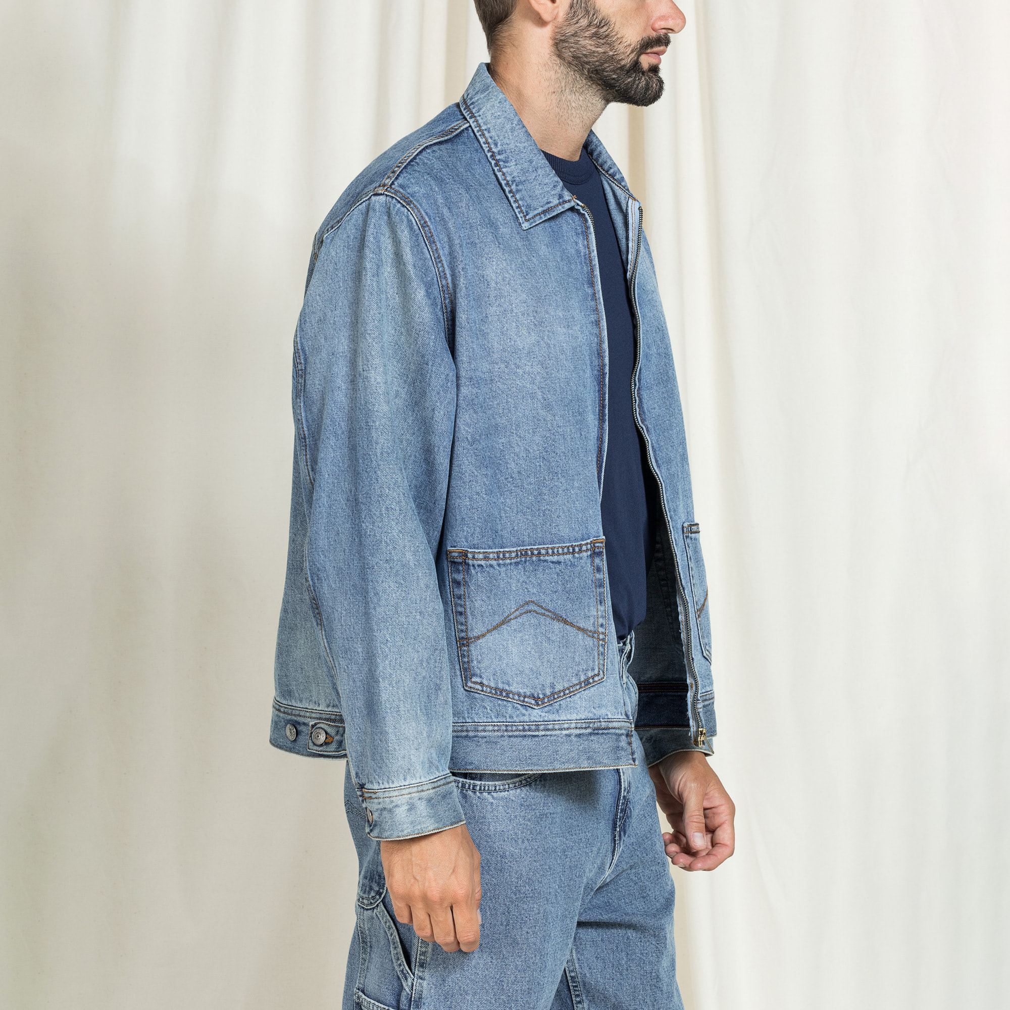 GIACCA CARRERA REPLICA BLUE AGE MODELLO TRUCKER IN JEANS