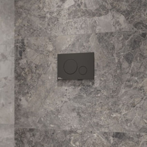 Pack WC bâti-support autoportant + WC sans bride Ceramia PixL avec abattant SoftClose + plaque noir (STCEPXWT01-U)