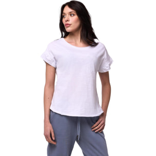 T-shirt Leone 1947 Apparel con rouches tie-dye. Look fresco vivace.