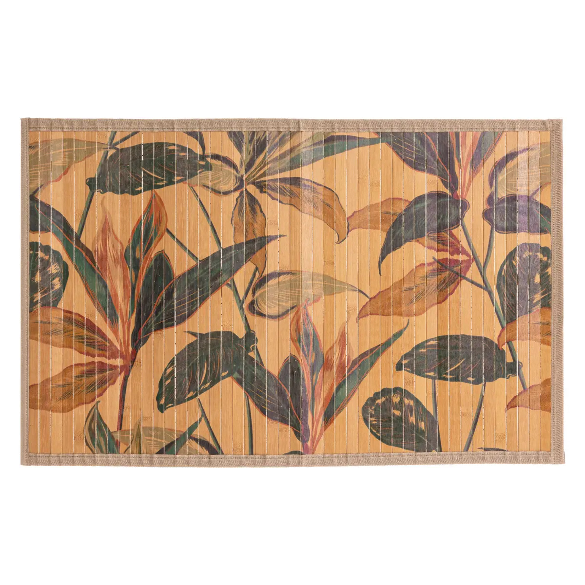 Tapis latte bambou 50x80cm "Palawan" multicolore