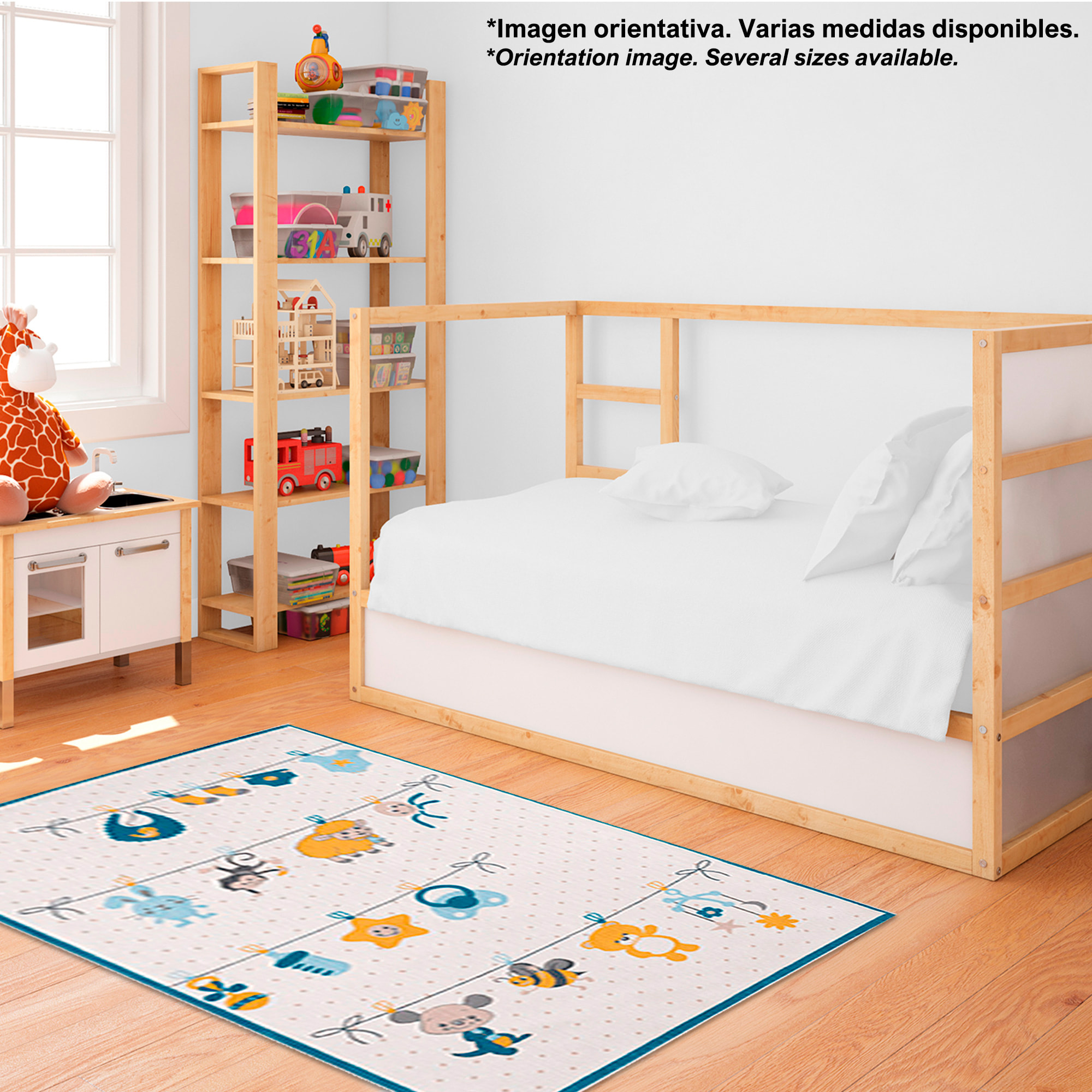 Alfombra infantil de Poliester estampada 60 x 100cm
