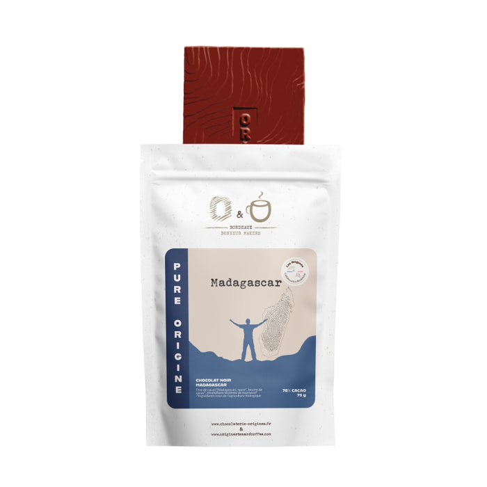 O&O Tablette de Chocolat Noir 70% BIO - Madagascar - 75g