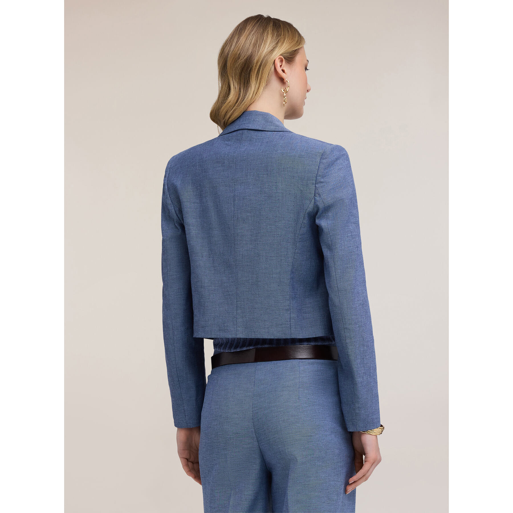 Motivi - Chaqueta corta mezcla de lino - Light - blue