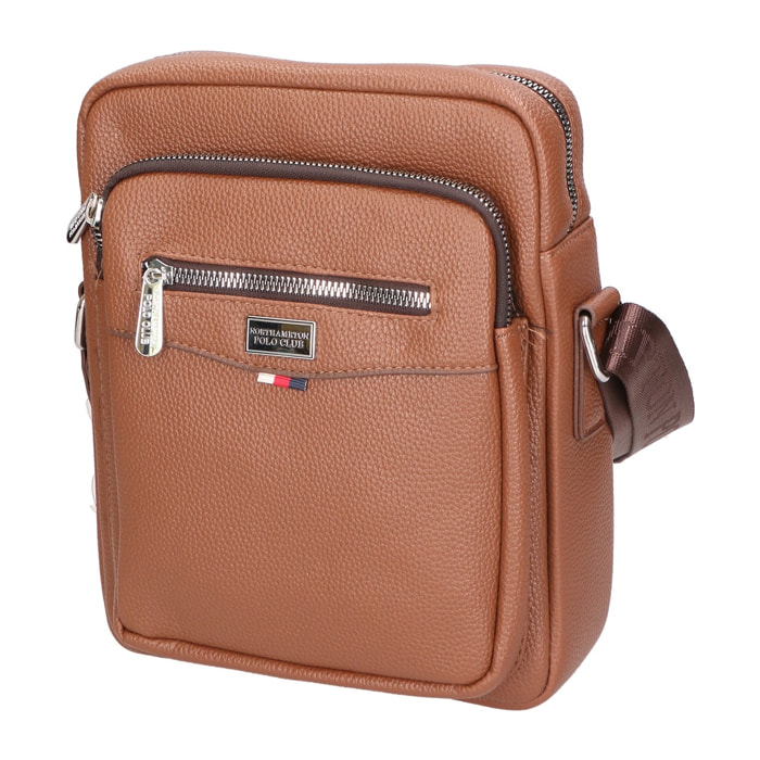 Borsa a tracolla uomo - Modello False - 100% pelle PU - 20.0 x 24.0 x 6.0 cm