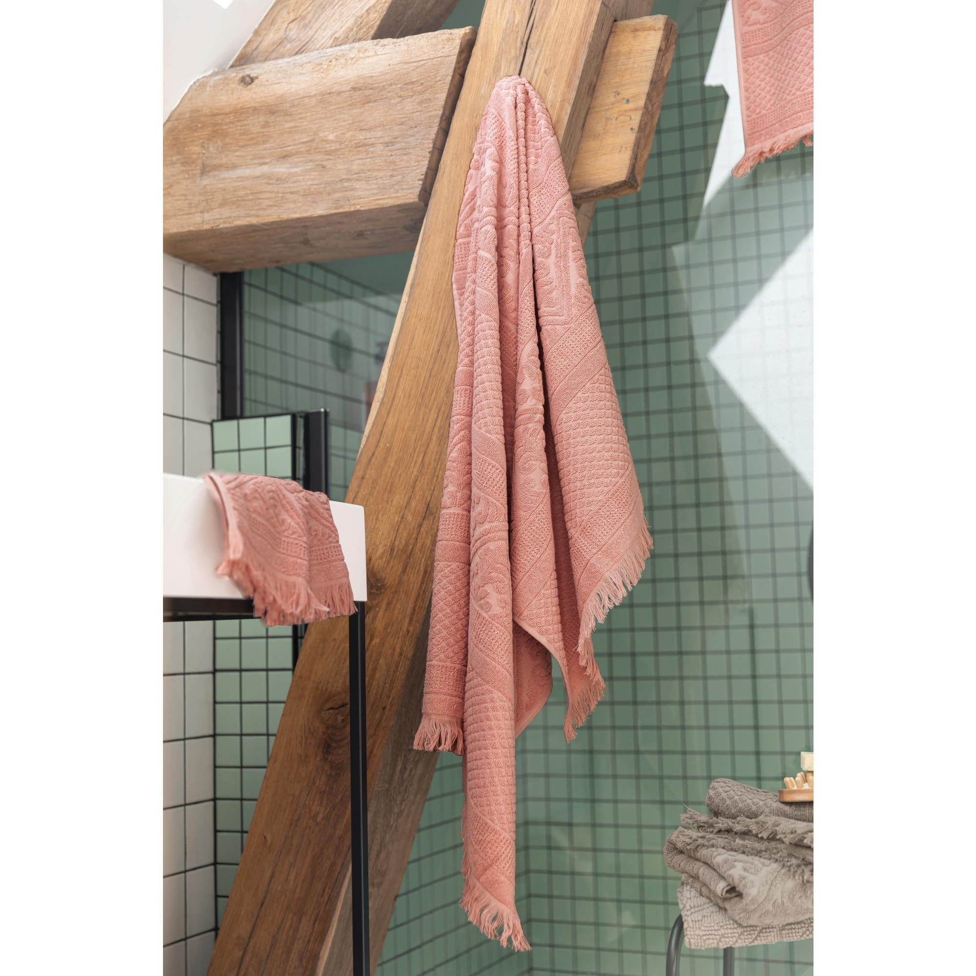 Drap de douche uni Zoe