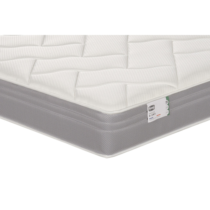 Ensemble L ADORABLE, matelas H23 ressorts ensachés, très ferme, sommier