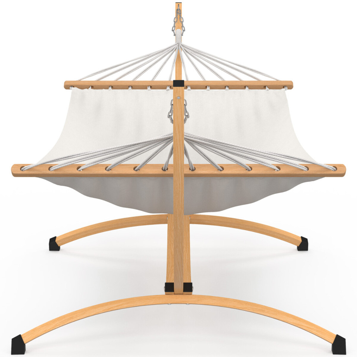 Hamac Amazonia support métal effet bois toile écrue