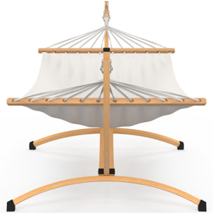 Hamac Amazonia support métal effet bois toile écrue