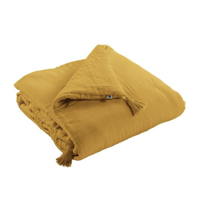 Édredon couvre-lit en gaze de coton 150x150cm - GAIA