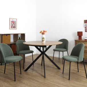 Table De Repas - HOME DECO FACTORY - Heritage - Extensible - Marron et Noir