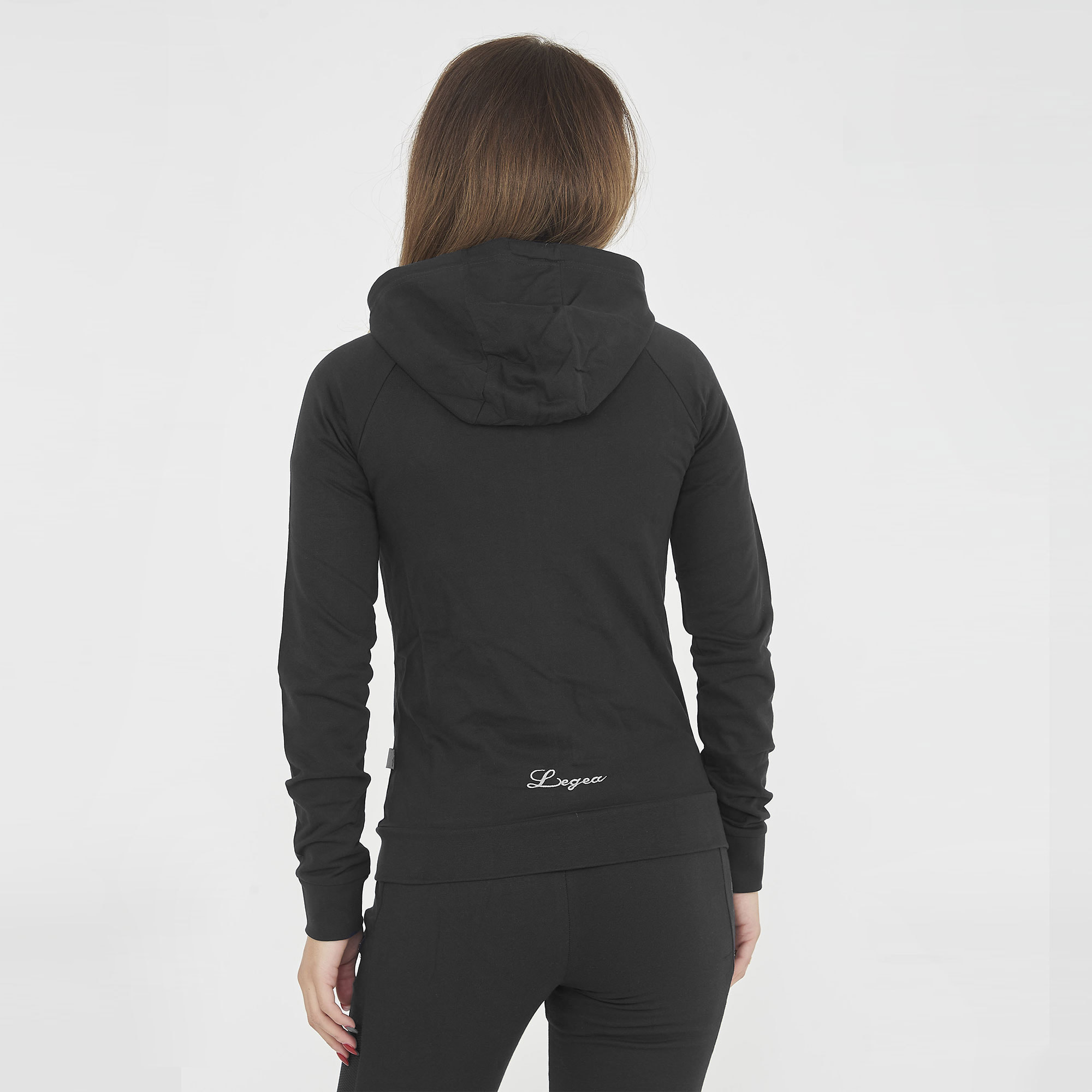 Felpa sportiva con zip DAIR nera