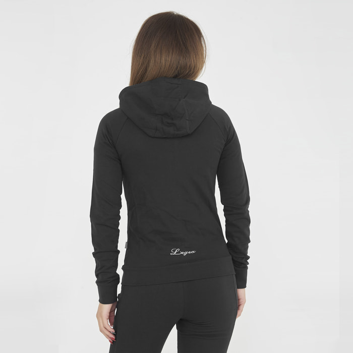 Felpa sportiva con zip DAIR nera