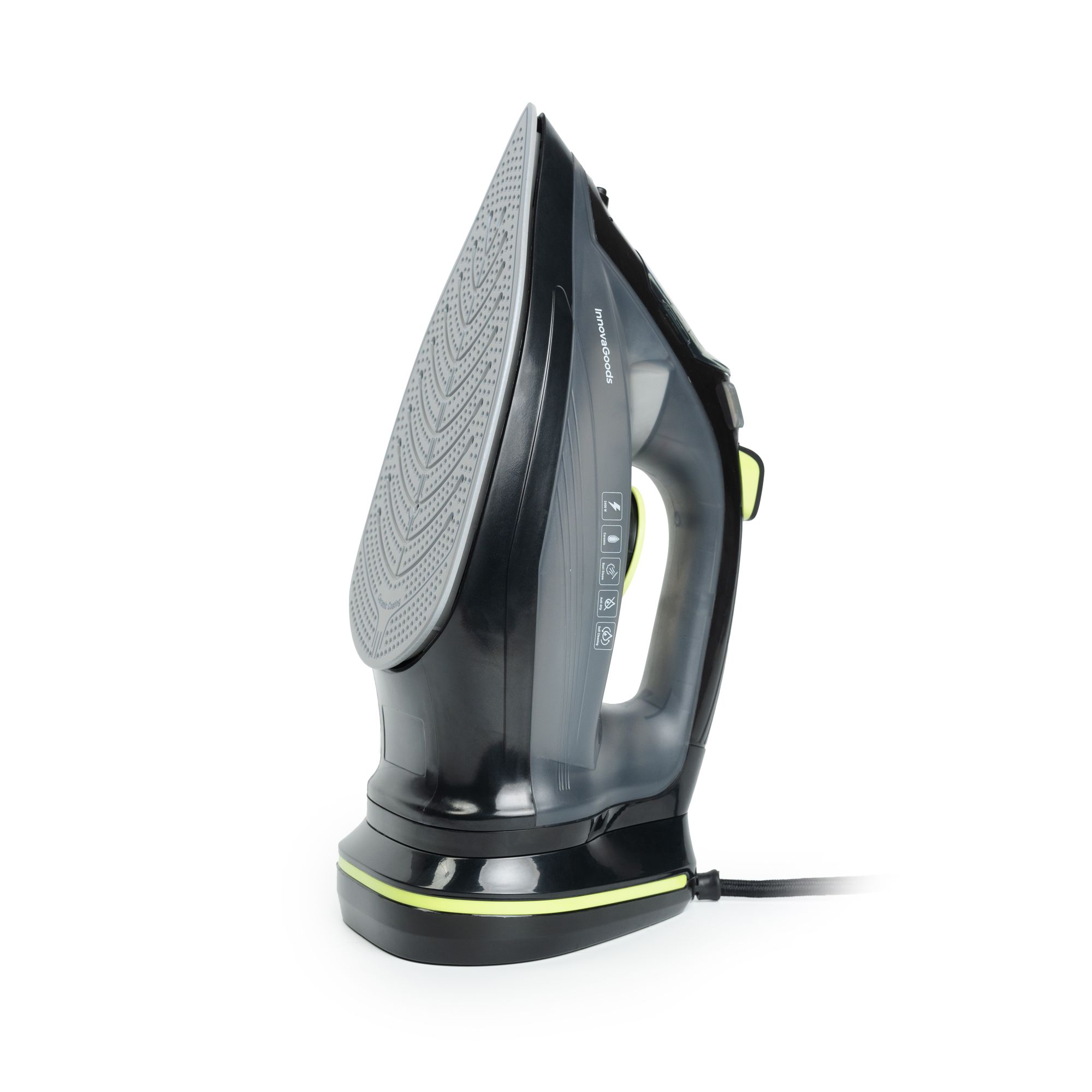Ferro da stiro a vapore senza filo 2 in 1 Stiron - 2400 W - nero e verde - 32,5x15x13 cm