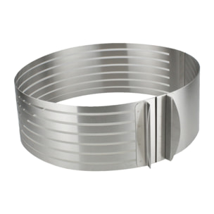 Cercle à gâteaux extensible spécial découpe en Inox