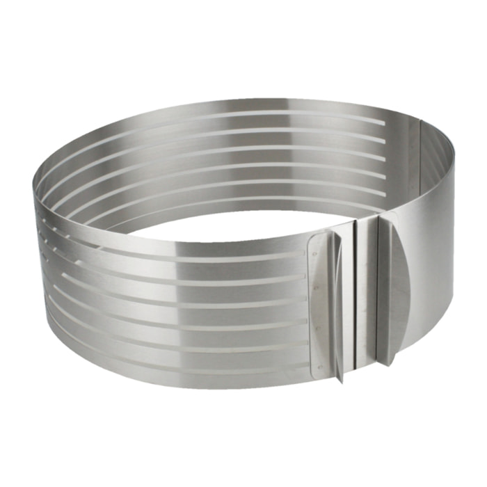 Cercle à gâteaux extensible spécial découpe en Inox