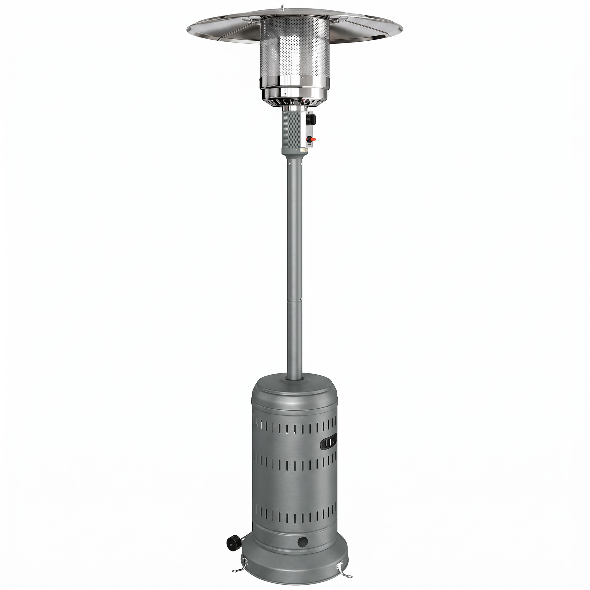 Parasol chauffant gaz portable réglable 13 kW gris