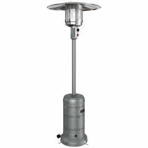 Parasol chauffant gaz portable réglable 13 kW gris
