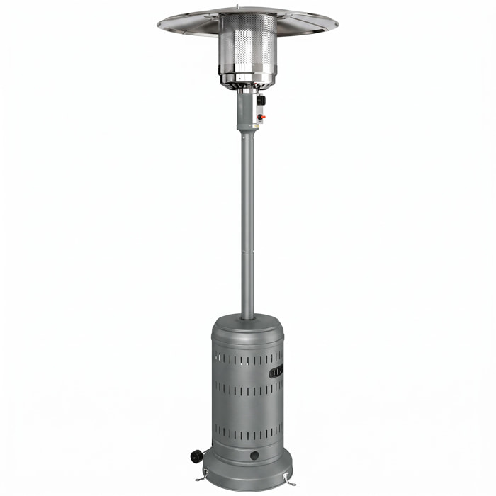 Parasol chauffant gaz portable réglable 13 kW gris