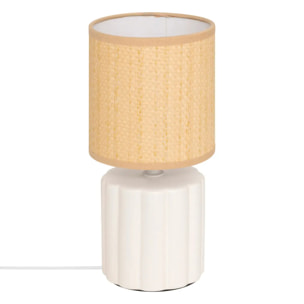 Lampe à poser champignon secteur Tylia blanc H26,5cm