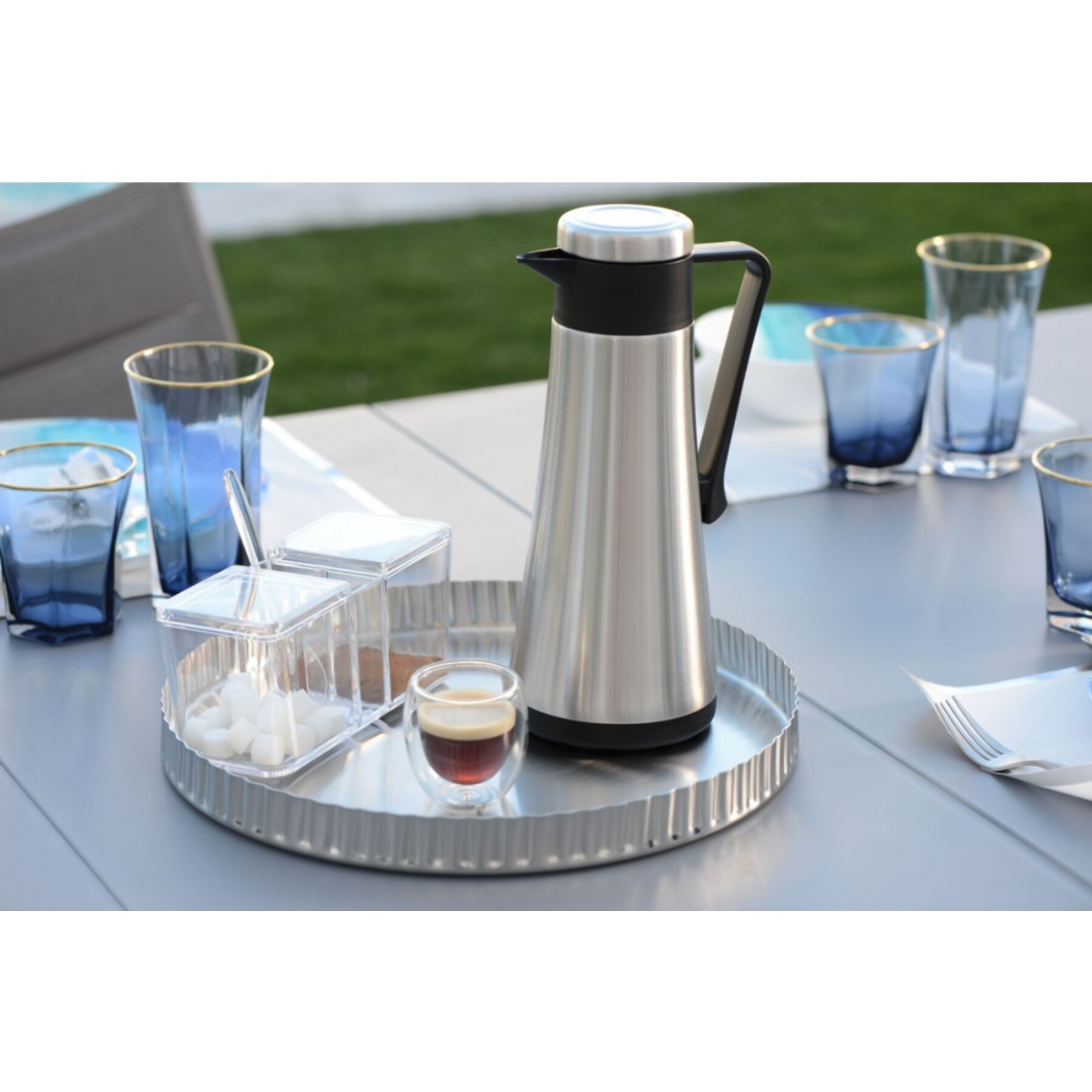 Cafetière isotherme inox et noir 1L