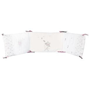 Tour de lit 190x40cm en coton blanc