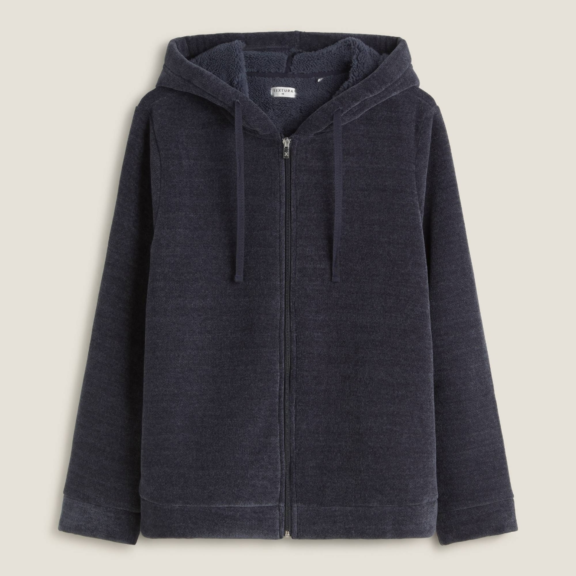 Chaqueta de chenilla con borreguito Esti color azul oscuro Poliéster