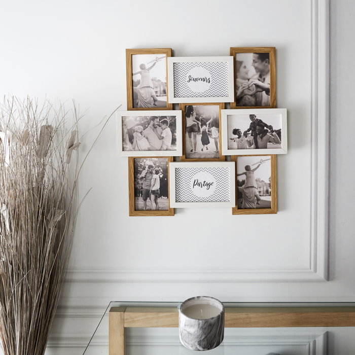 Pele-mele 9 Vues Bois Et Blanc