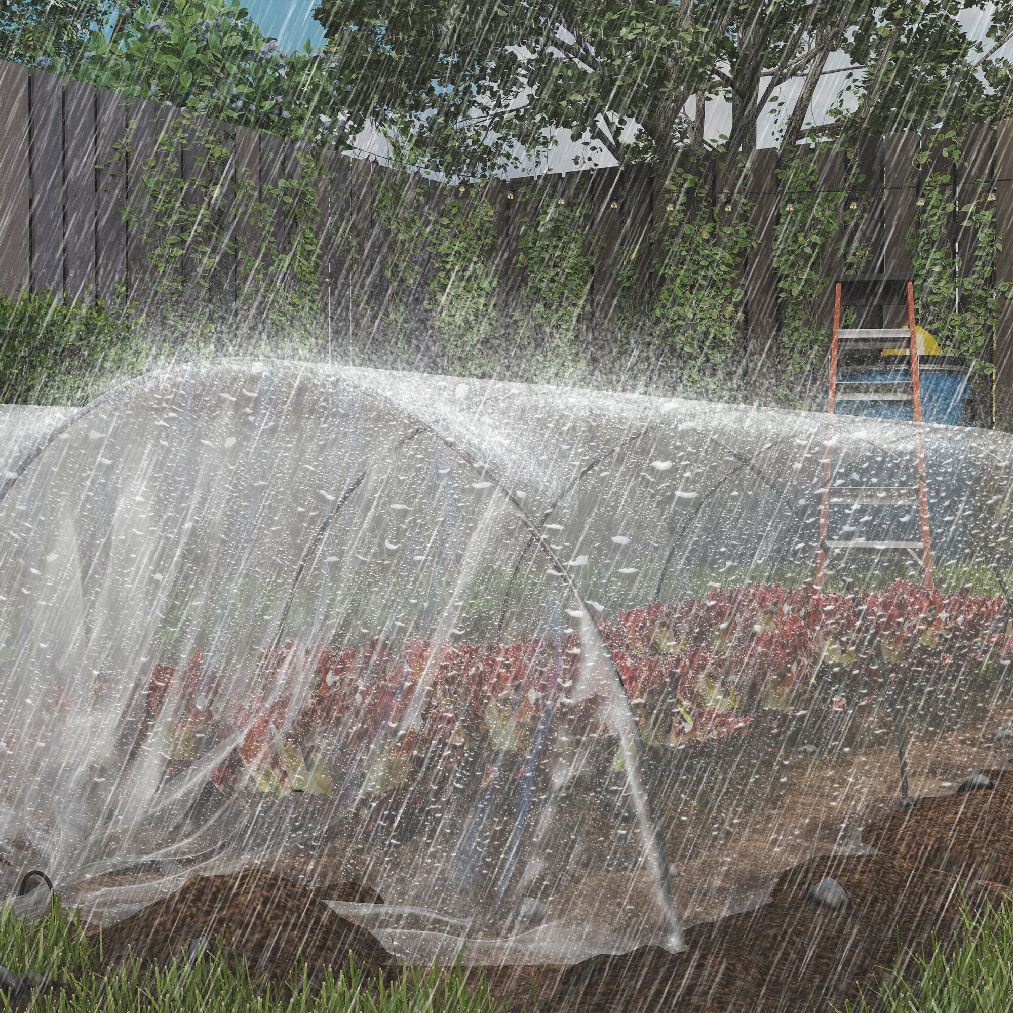 Outsunny Plástico Invernadero Transparente, 6x10 m, Cubierta de Repuesto para Invernadero de Polietileno, Resistente al Agua, para Huerto, Plantas, Agricultura, Jardín