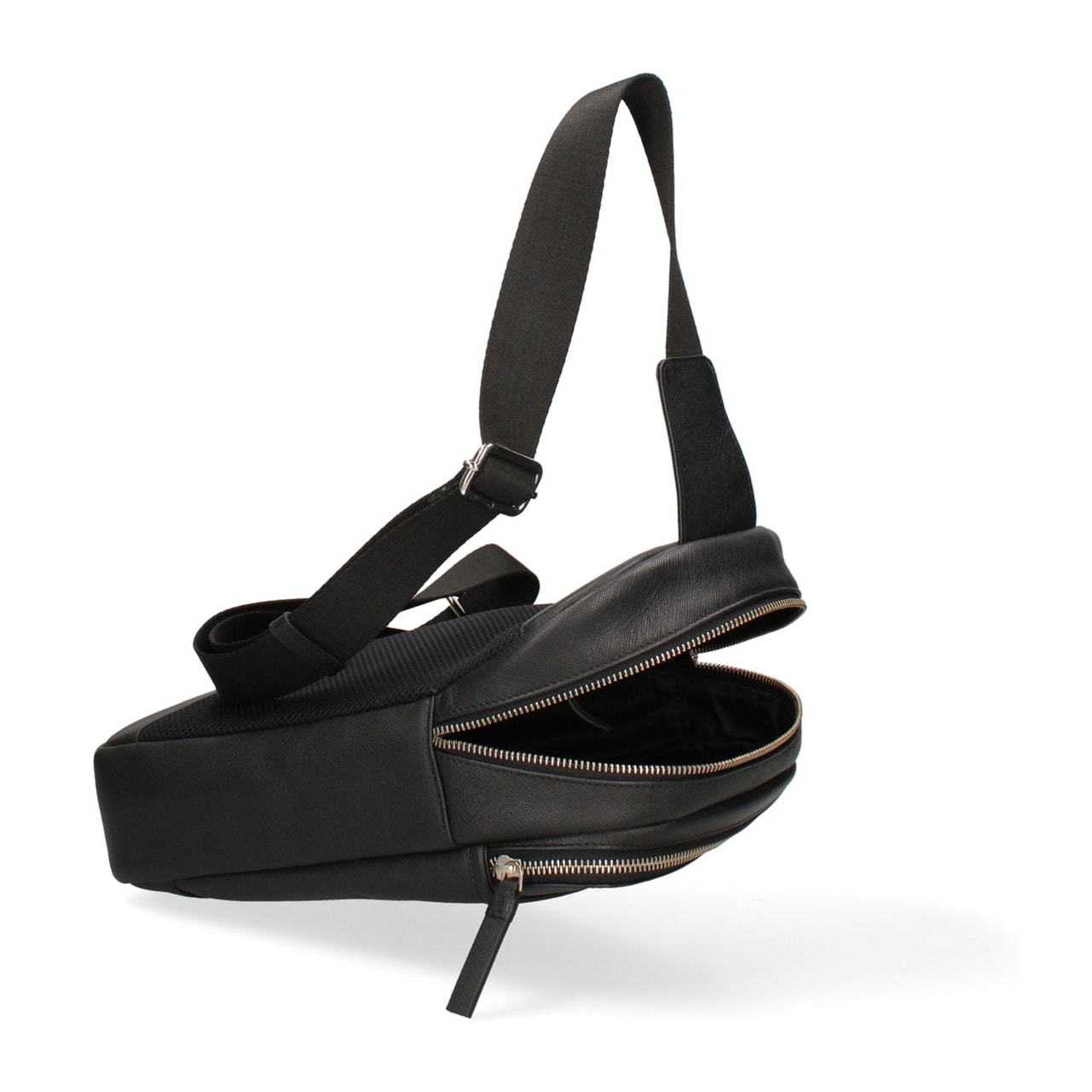 Marsupio uomo in vera pelle - Modello Neron - Fashion - 32.0 x 23.0 x 9.0 cm