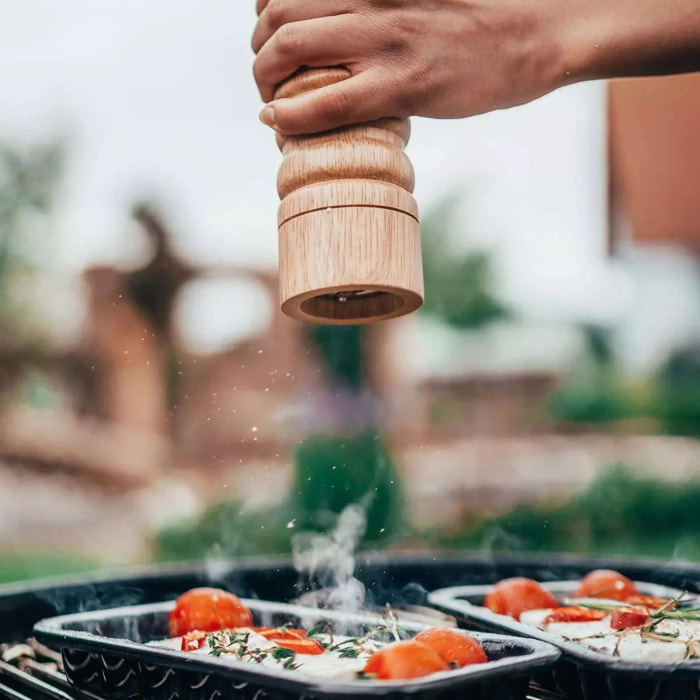 Moulin à poivre manuel couleur bois 18 cm FM Professional Divers