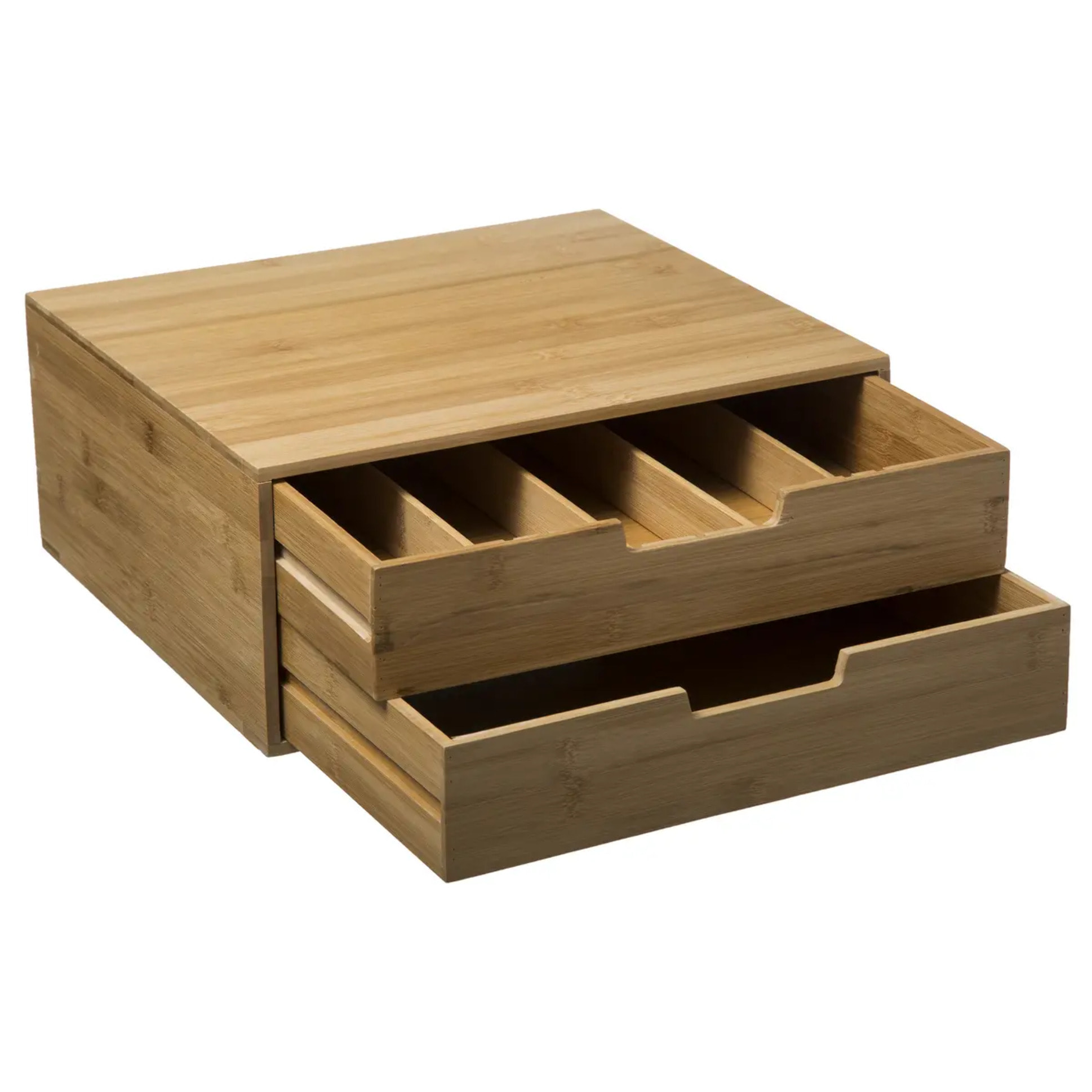 Porte-capsules tiroir bambou