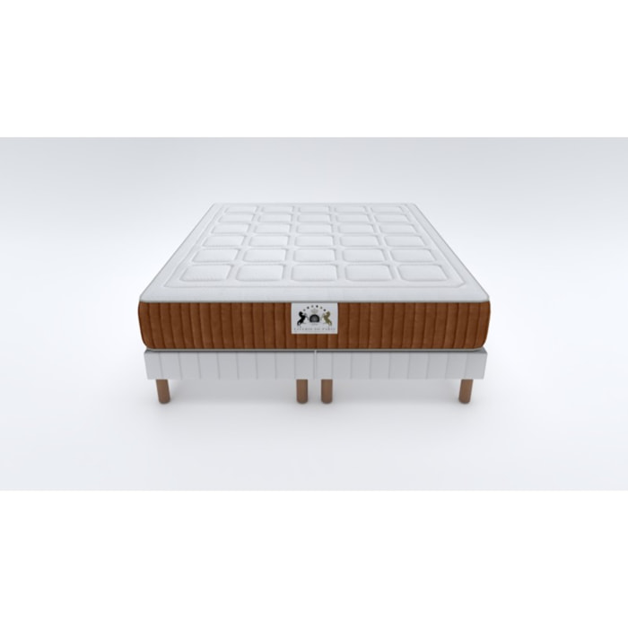 ENSEMBLE PASSY - Matelas 2 Places + 2 Sommiers