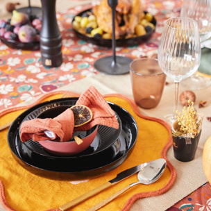 6 assiettes creuses noires 20 cm Cottage - Luminarc