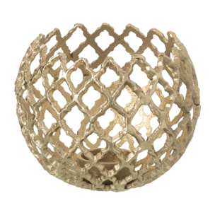 J-Line bougeoir Feuille - aluminium - or - medium