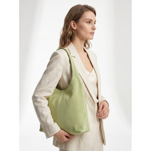 Borsa a mano da donna Made in Italy - Modello Valeria Chic - 100% pelle - 40.0 x 35.0 x 15.0 cm