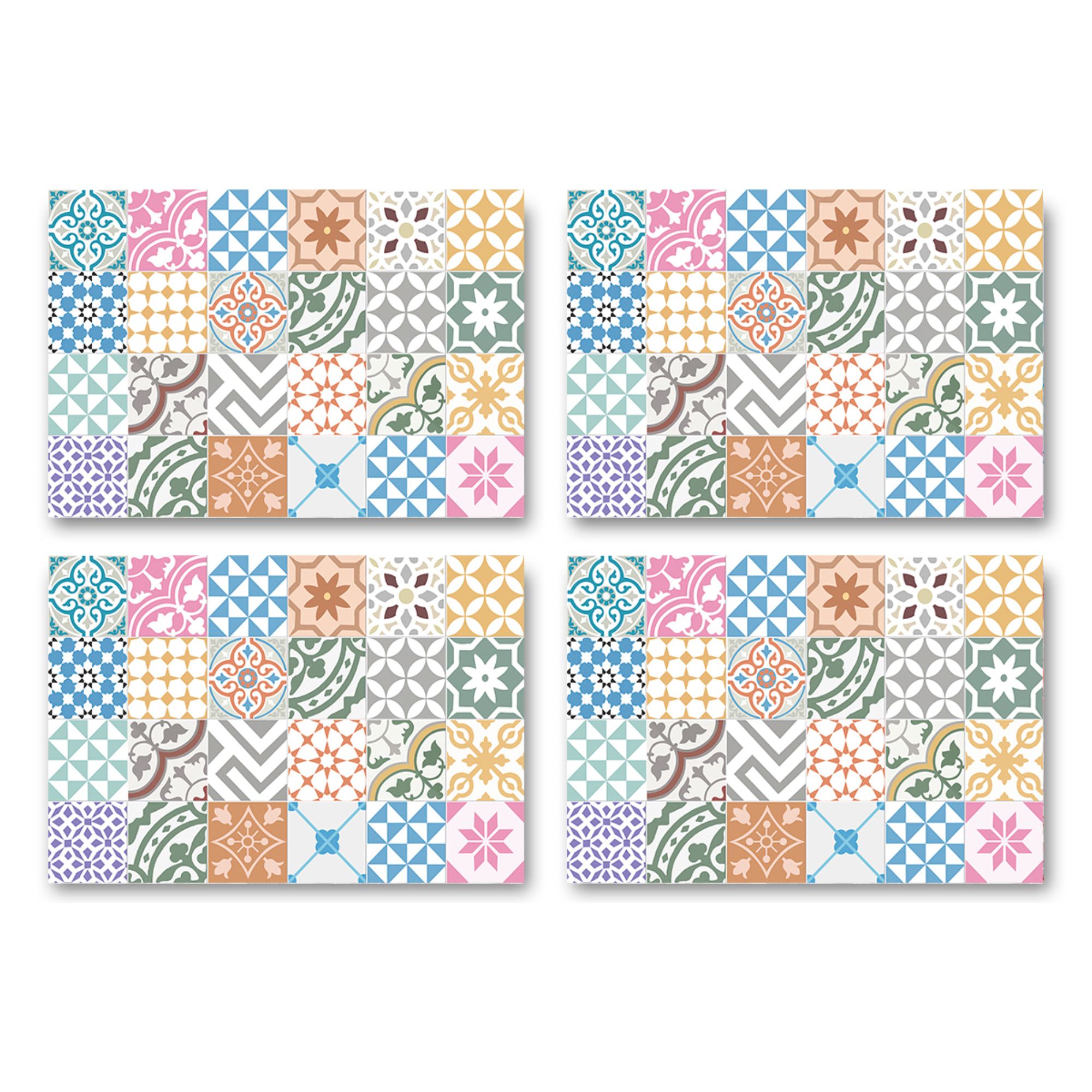 Set de 4 individuales de vinilo CERAMIKO, Alegría 4u-30x45 cm