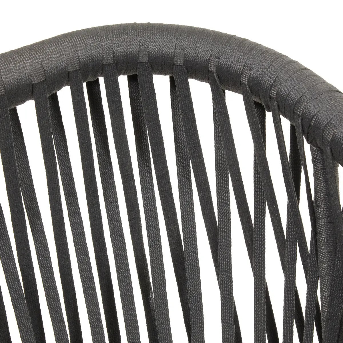 Fauteuil de salon de jardin "Oriengo" anthracite & graphite en aluminium traité époxy