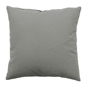 Coussin déhoussable uni en coton - Gris clair