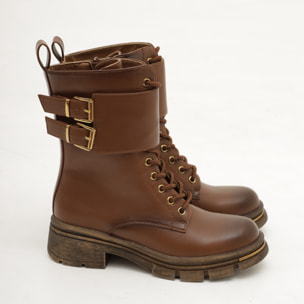 ANFIBIO CON FIBBIE CAVIGLIA MARRONE