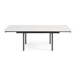 Table extensible en céramique blanc pure L160/240cm - 9 piètements - UNIK