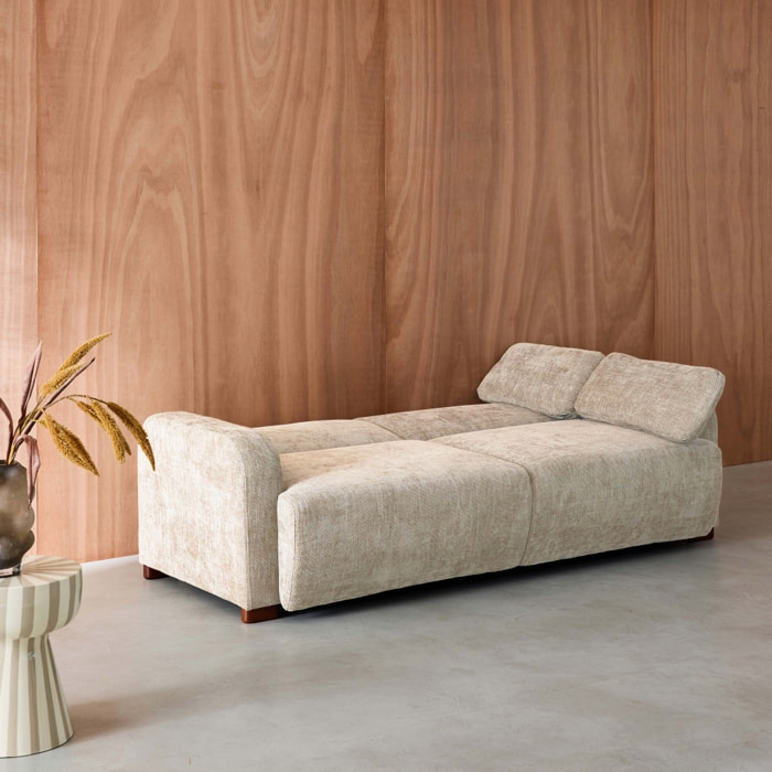 Canapé convertible 3 places tissu DANY