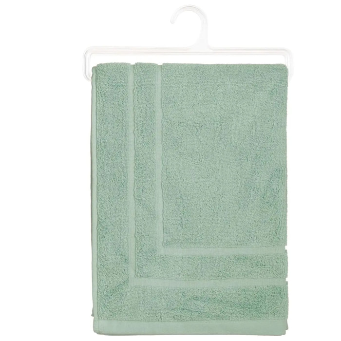 Tapis de bain - coton - vert céladon - 50x70 cm