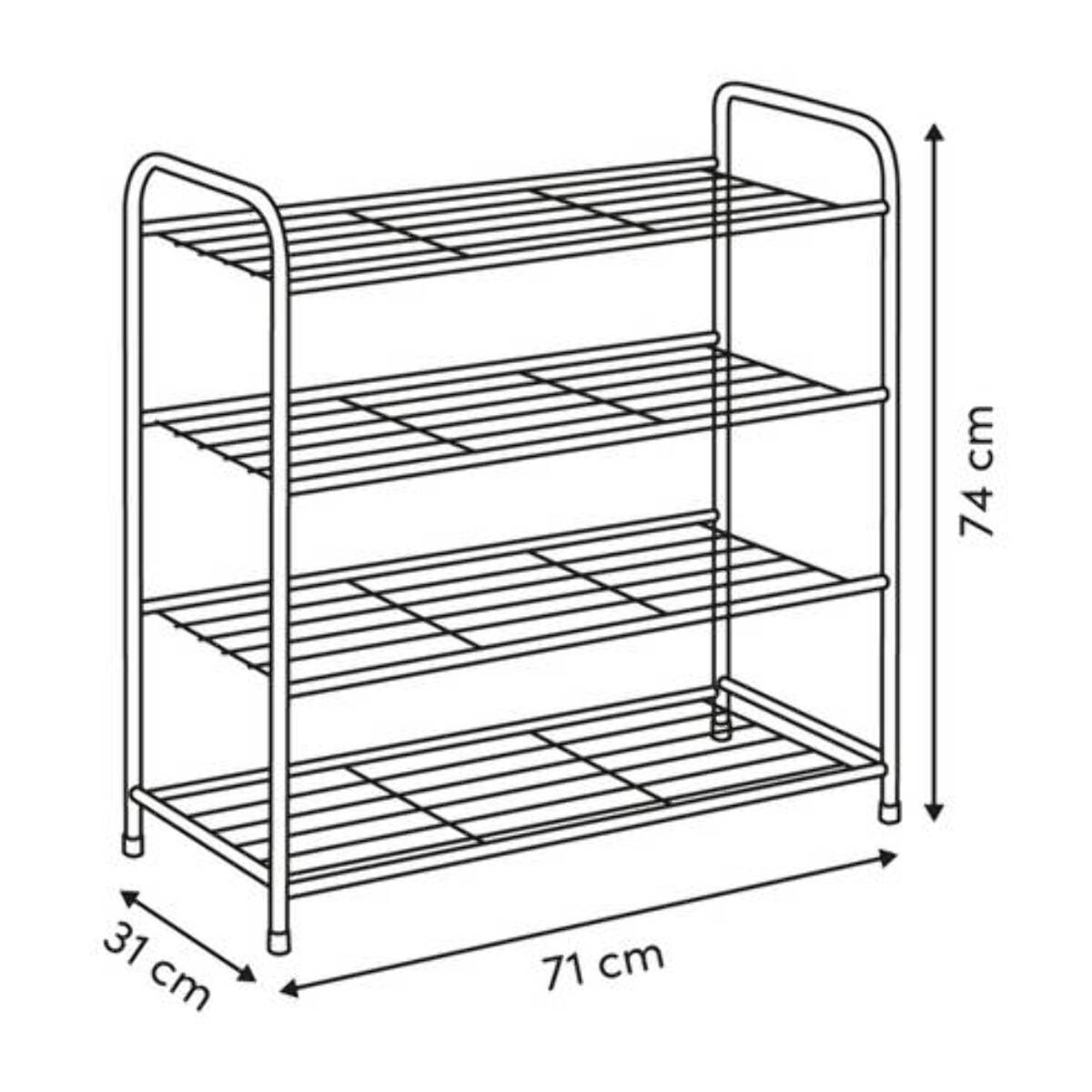 Range-chaussures 12 paires Metty noir