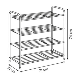 Range-chaussures 12 paires Metty noir