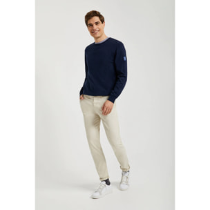 Pantalón chino beige de algodón elástico con detalles Polo Club