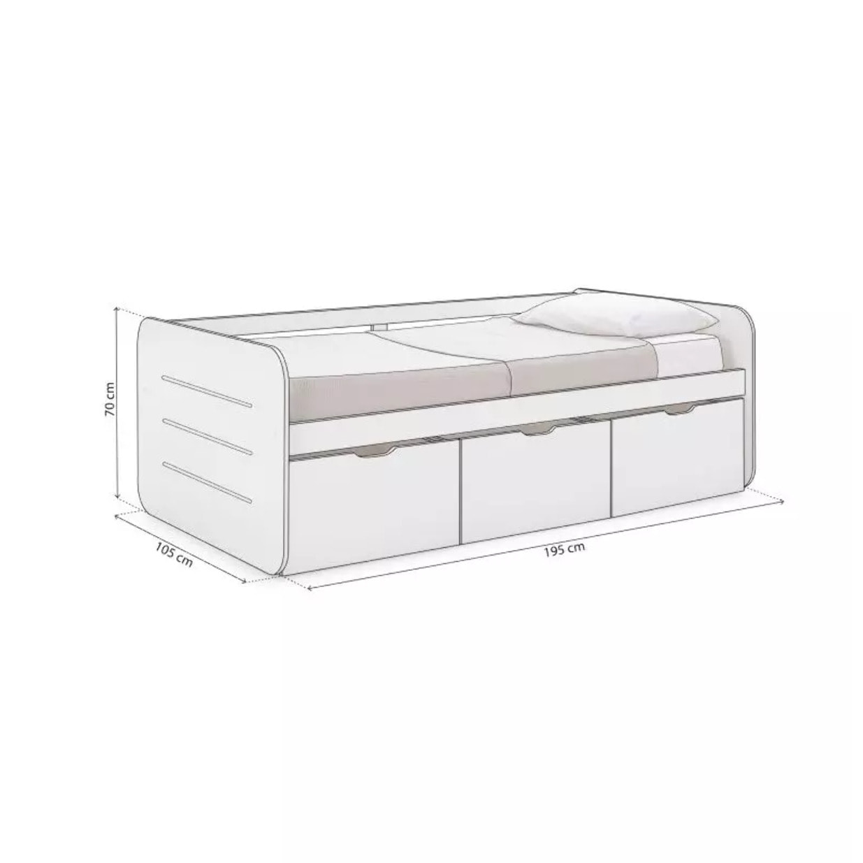 Cama juvenil Lille Blanco