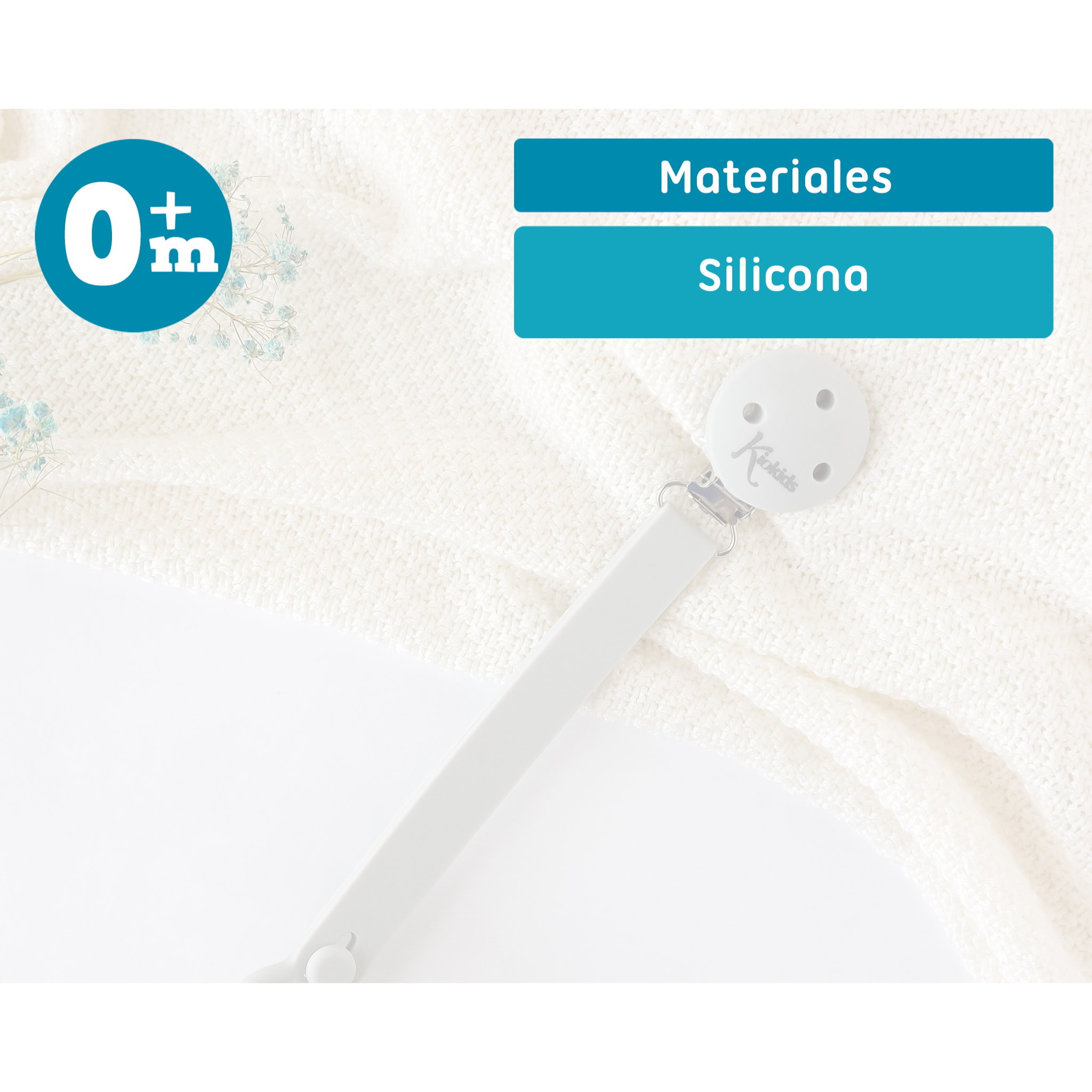 SUJETACHUPETES PINZA SILICONA GRIS