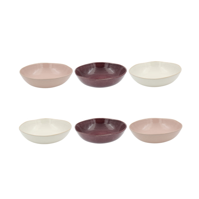 Lot de 6 assiettes creuses, TERRA