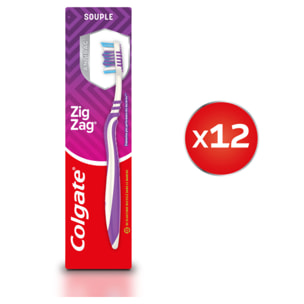 Pack de 12 - Brosse à dents Colgate Interdentaire Souple